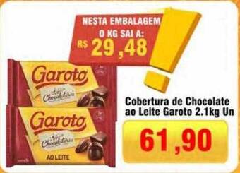 Spani Atacadista Cobertura de chocolate ao leite garoto oferta