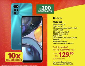 Quero Quero Motorola moto g22 oferta