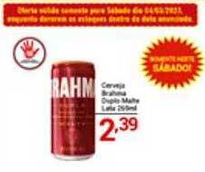 X Supermercados Cerveja brahma duplo malte lata oferta