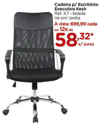 Carrefour Cadeira p/ Escritorio Executiva Kesh oferta