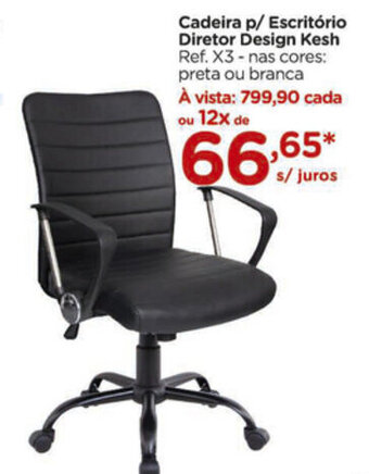 Carrefour Cadeira p/ Escritorio Diretor Design Kesh oferta