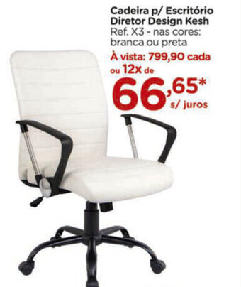 Carrefour Cadeira p/ Escritorio Diretor Design Kesh oferta