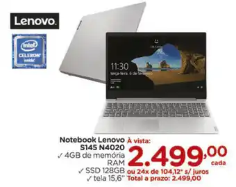 Carrefour Notebook Lenovo S145 N4020 oferta