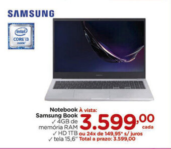 Carrefour Notebook Samsung Book oferta