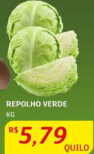 Assaí Atacadista Repolho Verde 1kg oferta