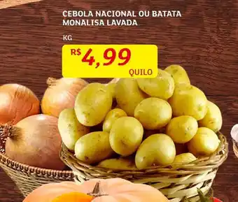 Assaí Atacadista Cebola Nacional ou Batata Monalisa Lavada 1kg oferta
