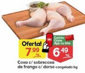 Coxa c/ sobrecoxa de frango c/ dorso congelado kg