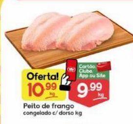 Supermercados Princesa Peito de frango congelado c/dorso kg oferta