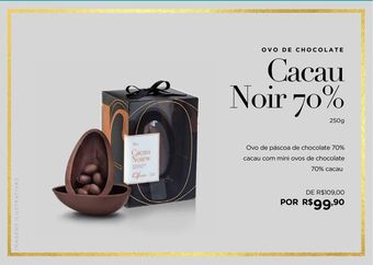 Ovo de chocolate cacau noir 70% 250g