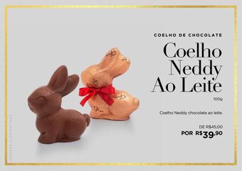 Ofner Coelho de chocolate coelho neddy ao leite 100g oferta