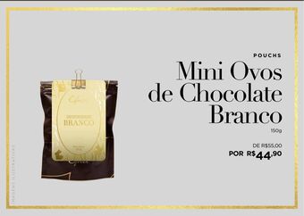 Ofner Pouchs mini ovos de chocolate branco 150g oferta