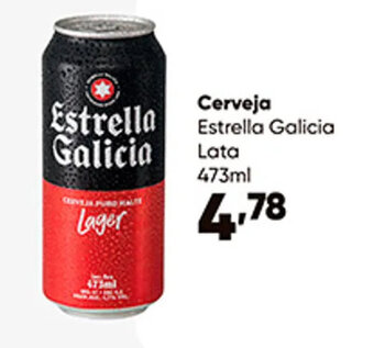 Zaffari Cerveja Estrella Galicia lata 473ml oferta
