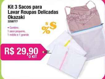 Multicoisas Kit 3 Sacos para Lavar Roupas Delicadas Okazaki oferta