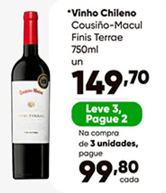 Zaffari Vinho Chileno Cousino-Macul Finis Terrae 750ml oferta