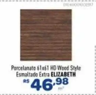 Comjol Porcelanato 61 x 61 hd wood style esmaltado extra elizabeth oferta