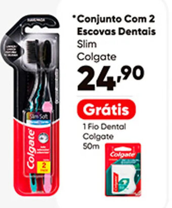 Zaffari Conjunto com 2 escovas Dentais Slim Colgate oferta