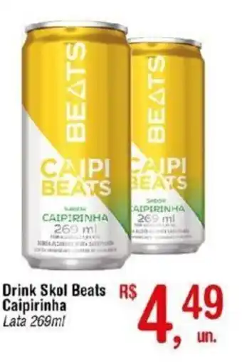 Fort Atacadista Drink Skol Beats Caipirinha lata 269ml oferta