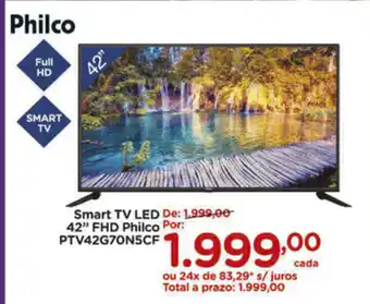 Carrefour smart TV LED 42" FHD Philco oferta