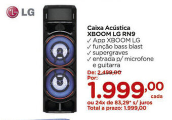 Carrefour Caixa Acustica Xboom LG RN9 oferta