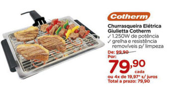 Carrefour Churrasqueira Eletrica Giulietta Cotherm oferta