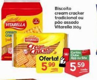 Supermercados Princesa Biscoito cream cracker vitarella 350g oferta