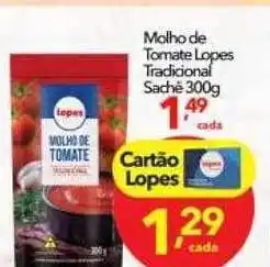 Lopes Supermercados Molho de tomate lopes tradicional oferta