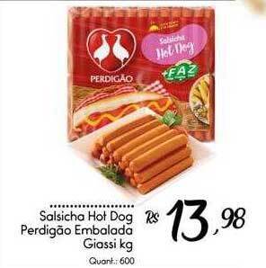 Giassi Supermercados Salsicha hot dog perdigão embalada giassi kg oferta