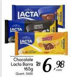 Giassi Supermercados Chocolate lacta barra oferta