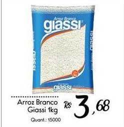 Giassi Supermercados Arroz branco giassi oferta