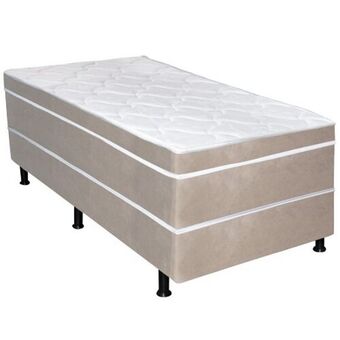 Cama box solteiro aiam colchões confort 010283 com molas ensacadas marfim