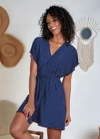 Alma dolce - robe com faixa poá azul e vermelho
