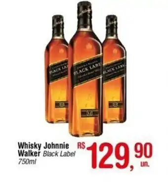 Fort Atacadista Whisky Johnnie Walker Black label 750ml oferta