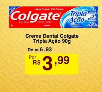 Creme dental colgate tripla ação