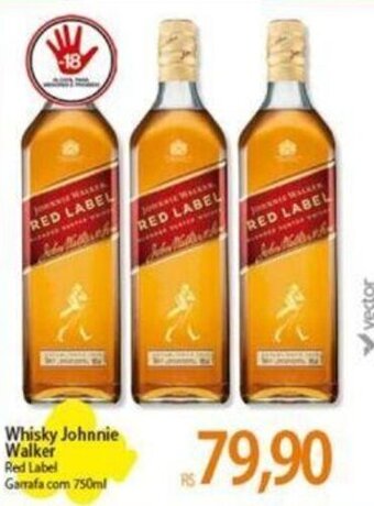Atacadão Whisky Johnnie Walker Red Label 750ml oferta