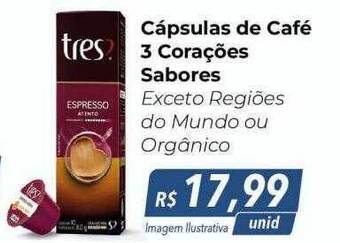 Hiper Moreira Cápsulas de café 3 corações sabores oferta