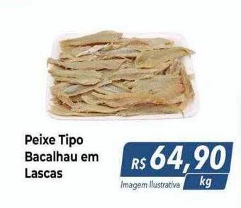 Hiper Moreira Peixe tipo bacalhau em lascas oferta
