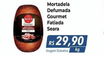 Hiper Moreira Mortadela defumada gourmet fatiada seara oferta