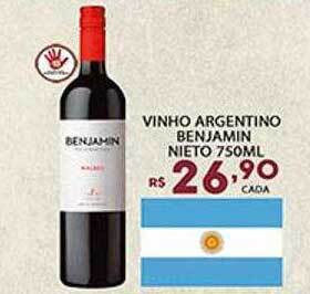 Supermercado Porecatu Vinho argentino benjamin nieto oferta