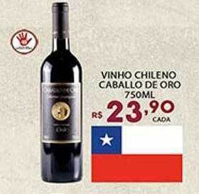 Supermercado Porecatu Vinho chileno caballo de oro oferta