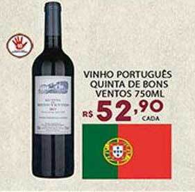 Supermercado Porecatu Vinho português quinta de bons ventos oferta