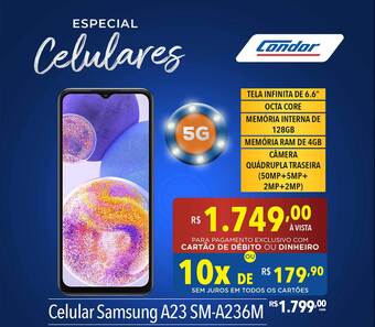 Supermercados Condor Celular samsung a23 sm-a236m oferta
