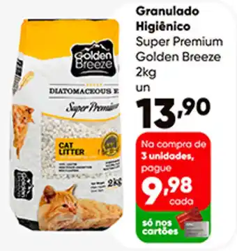Zaffari Granulado Higiênico Super Premium Golden Breeze 2kg oferta