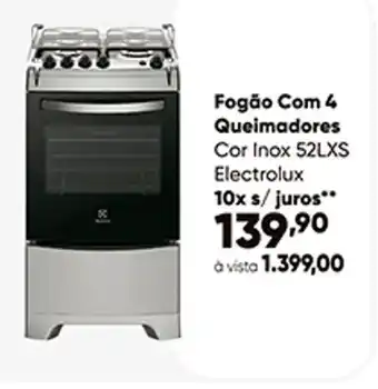 Fogão com 4 Queimadore Electrolux