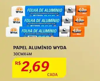 Papel Alumínio Wyda 30cmx4m