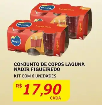 Assaí Atacadista Conjunto de Copos Laguna Nadir Figueiredo com 6 unidades oferta