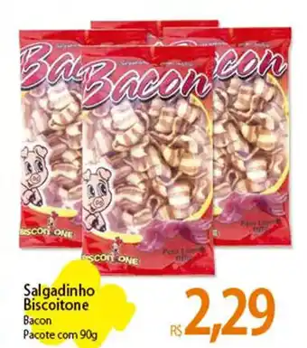 Atacadão Salgadinho Biscoitone Bacon 90g oferta