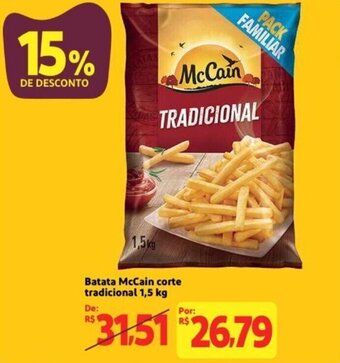 Extra Supermercado Batata McCain corte tradicional 1.5kg oferta