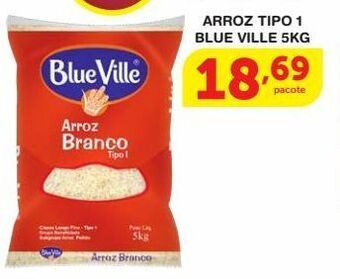 Roldão Arroz tipo 1 blue ville 5kg oferta