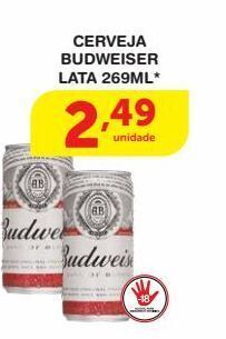 Roldão Cerveja budweiser lata 269ml* oferta