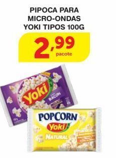 Roldão Pipoca para micro-ondas yoki tipos 100g oferta